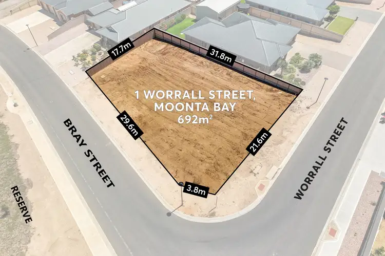 Second view of Homely land listing, 1 Worrall Street, Moonta Bay SA 5558