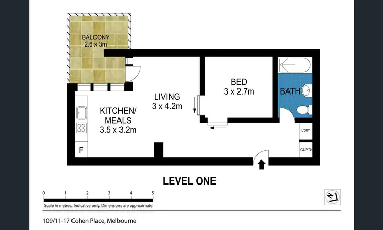 Fifth view of Homely apartment listing, 109/11-17 Cohen Place, Melbourne VIC 3000