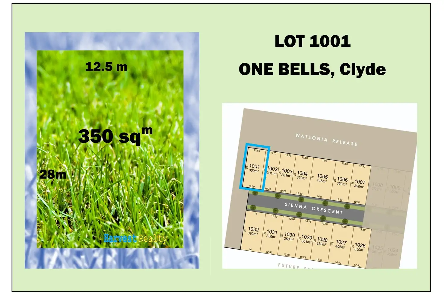 Main view of Homely land listing, LOT 1001, 3 Sienna Crescent, Clyde VIC 3978