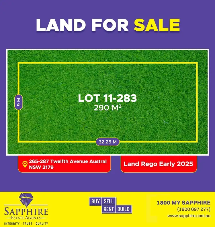Main view of Homely land listing, LOT 11-283 265-287 Twelfth Avenue, Austral NSW 2179