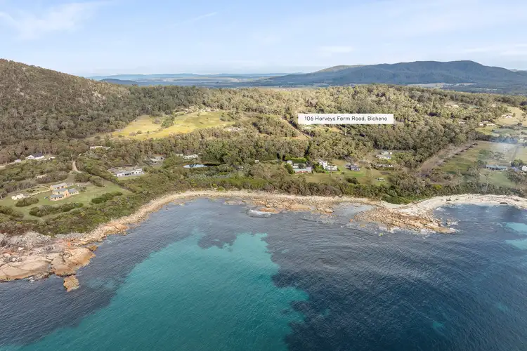 Main view of Homely land listing, 106 Harveys Farm Road, Bicheno TAS 7215