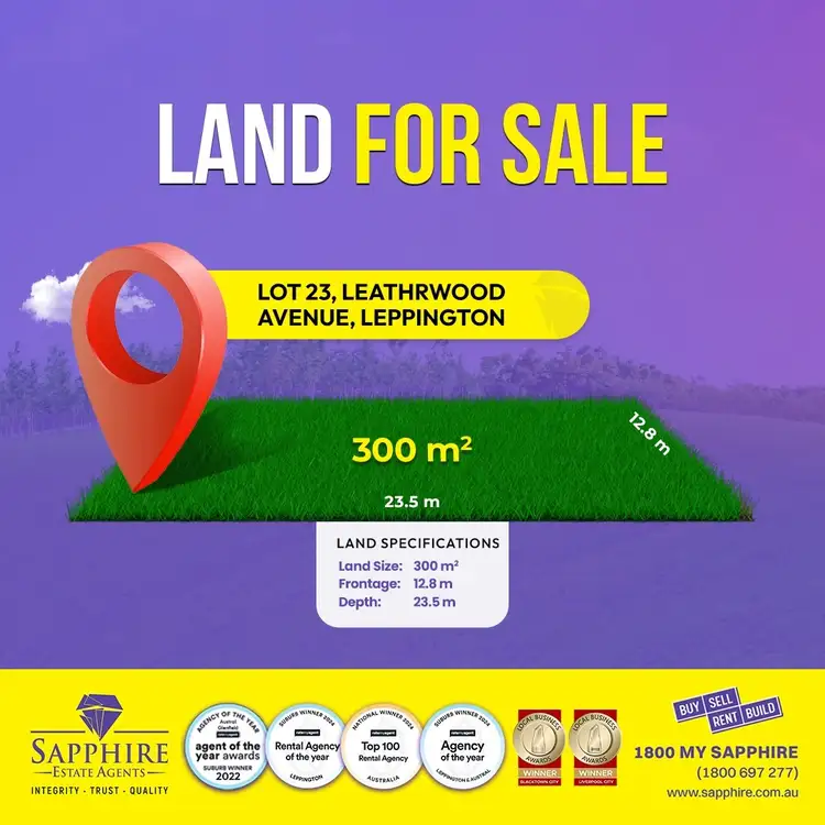 Main view of Homely land listing, LOT 23 Leathrwood Avenue, Leppington NSW 2179