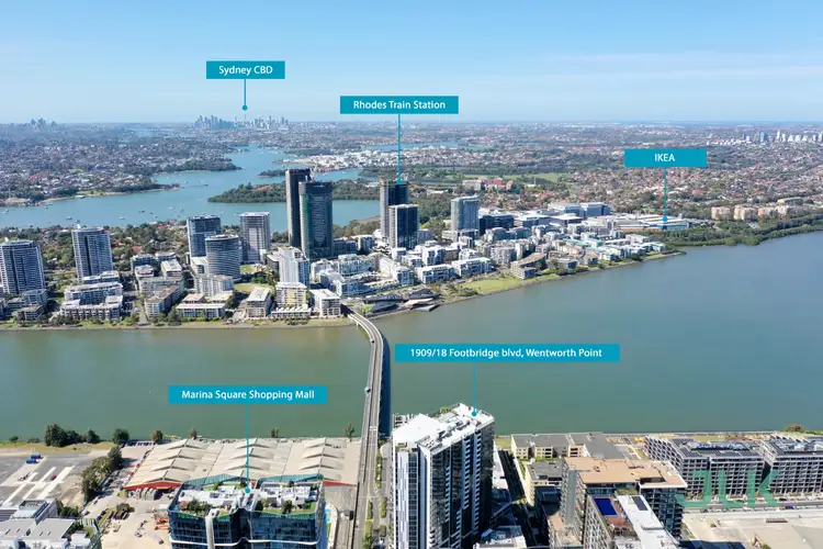 Main view of Homely apartment listing, 1909/18 Footbridge Boulevard, Wentworth Point NSW 2127