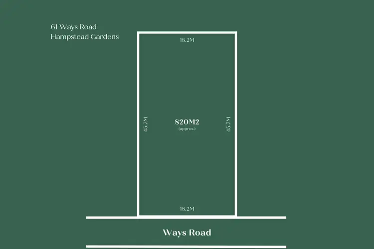 Main view of Homely land listing, 61 Ways Road, Hampstead Gardens SA 5086