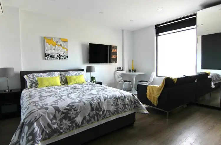 Main view of Homely studio listing, 302/500 Flinders Street, Melbourne VIC 3000