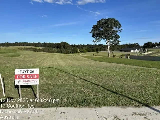 Main view of Homely land listing, LOT Lot 26, 20 Southon Terrace, Nicholson VIC 3882