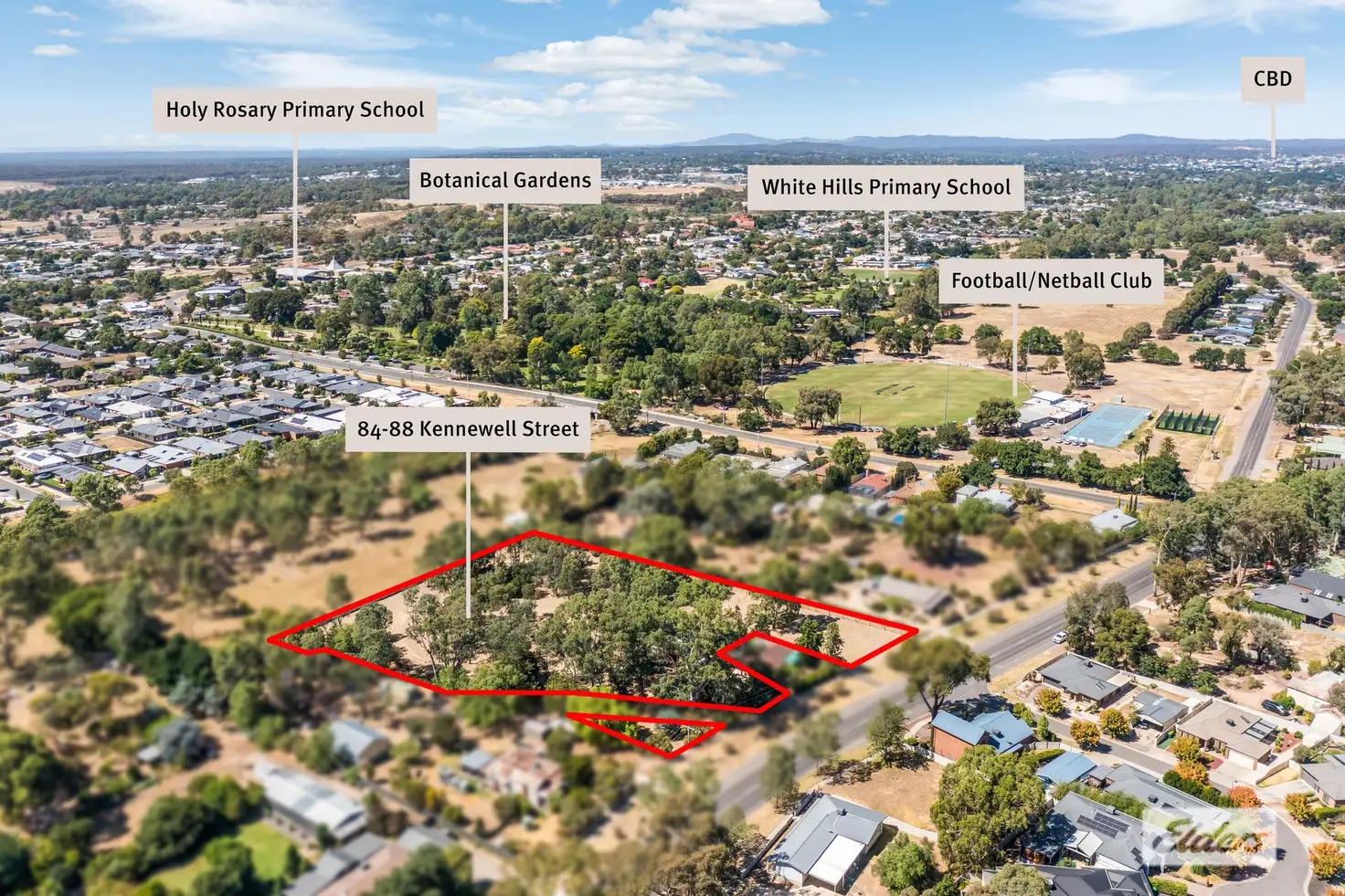 Main view of Homely land listing, 84-88 Kennewell Street, White Hills VIC 3550