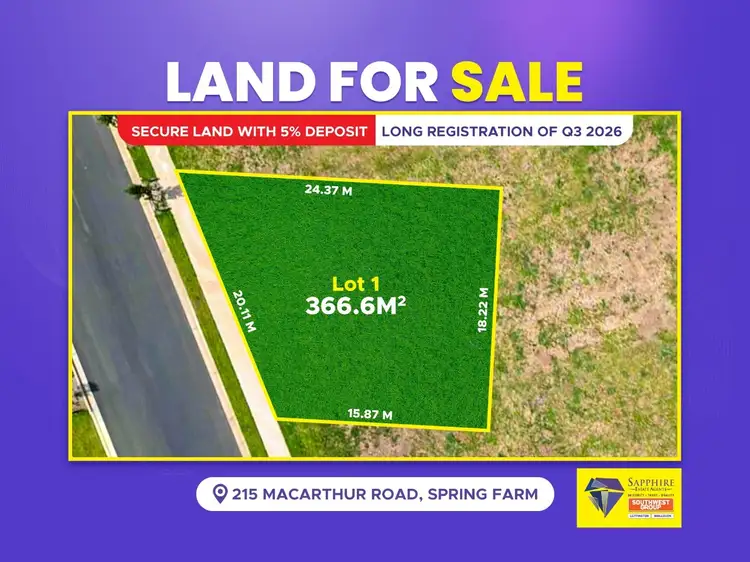 Main view of Homely land listing, LOT 1, 215 MacArthur Road, Spring Farm NSW 2570