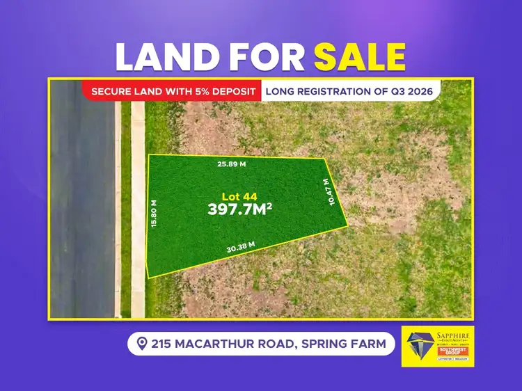 Main view of Homely land listing, LOT 44, 215 MacArthur Road, Spring Farm NSW 2570