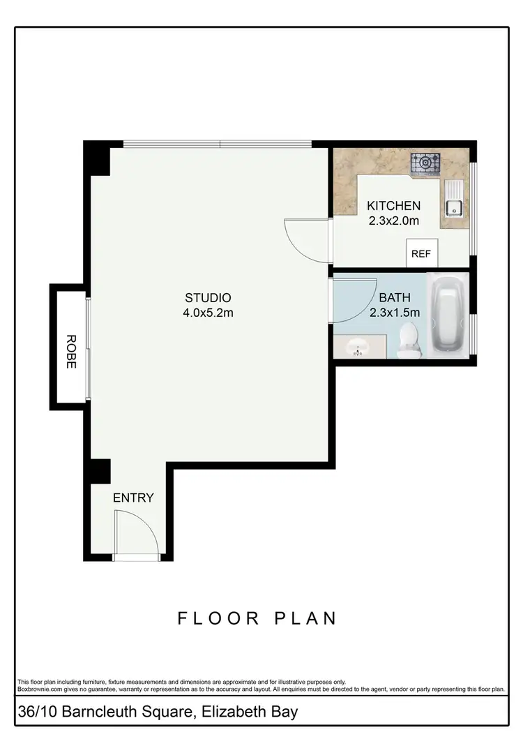 Fourth view of Homely studio listing, 36/10 Barncleuth Square, Elizabeth Bay NSW 2011