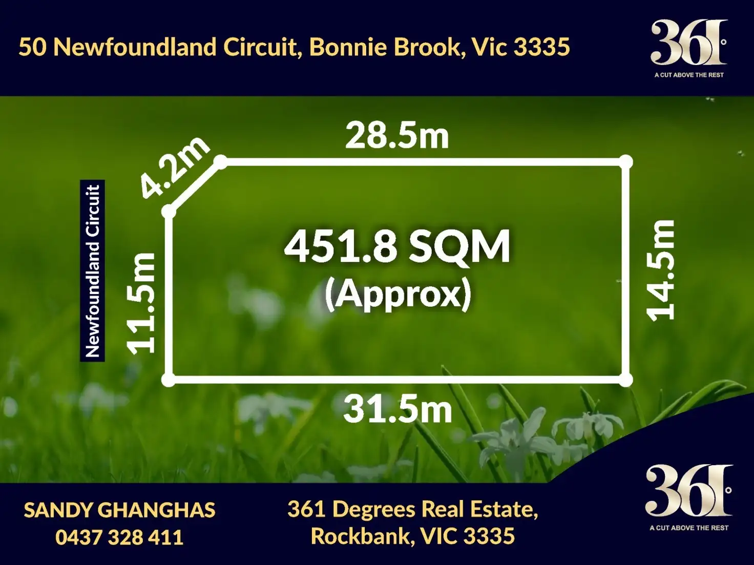 Main view of Homely land listing, 50 Newfoundland Circuit, Bonnie Brook VIC 3335