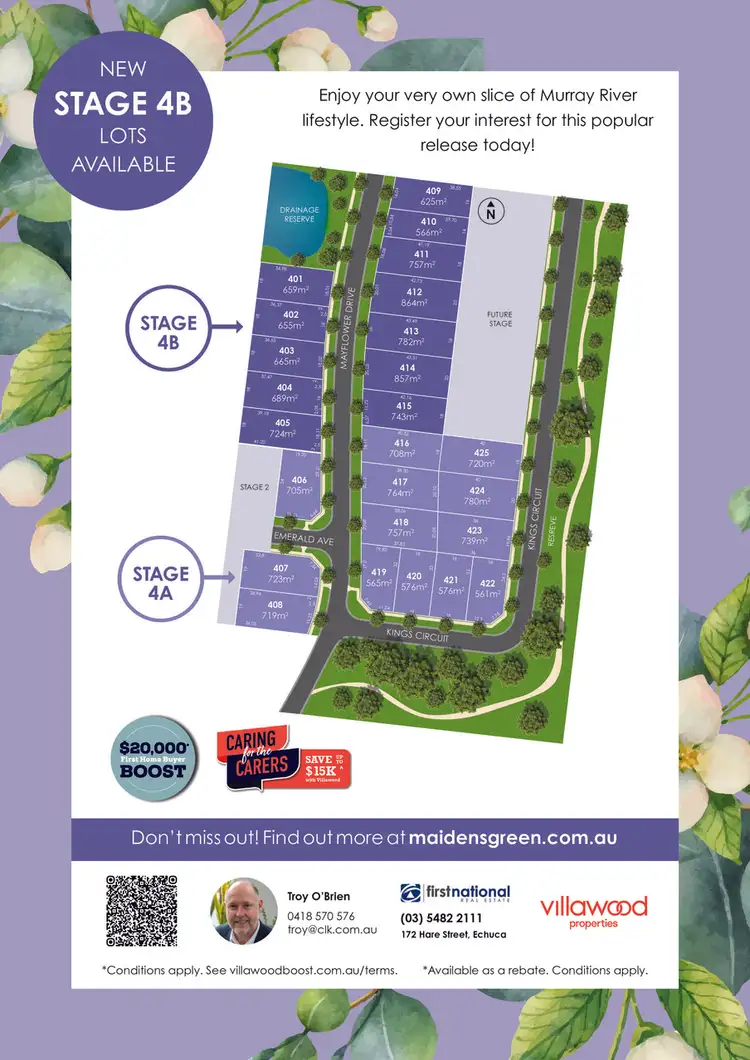 Third view of Homely land listing, LOT 411, 58 Mayflower Drive, Moama NSW 2731