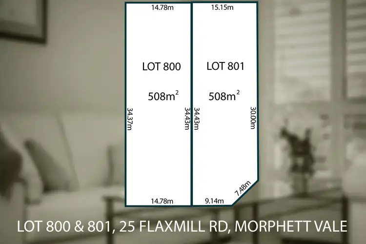 LOT 800 & 801, 25 Flaxmill Road, Morphett Vale SA 5162