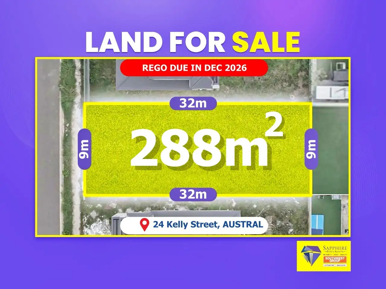 Main view of Homely land listing, LOT 124 Kelly Street, Austral NSW 2179
