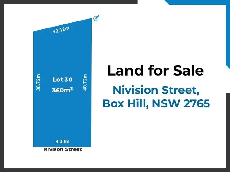 LOT 30 Nivison Street, Box Hill NSW 2765