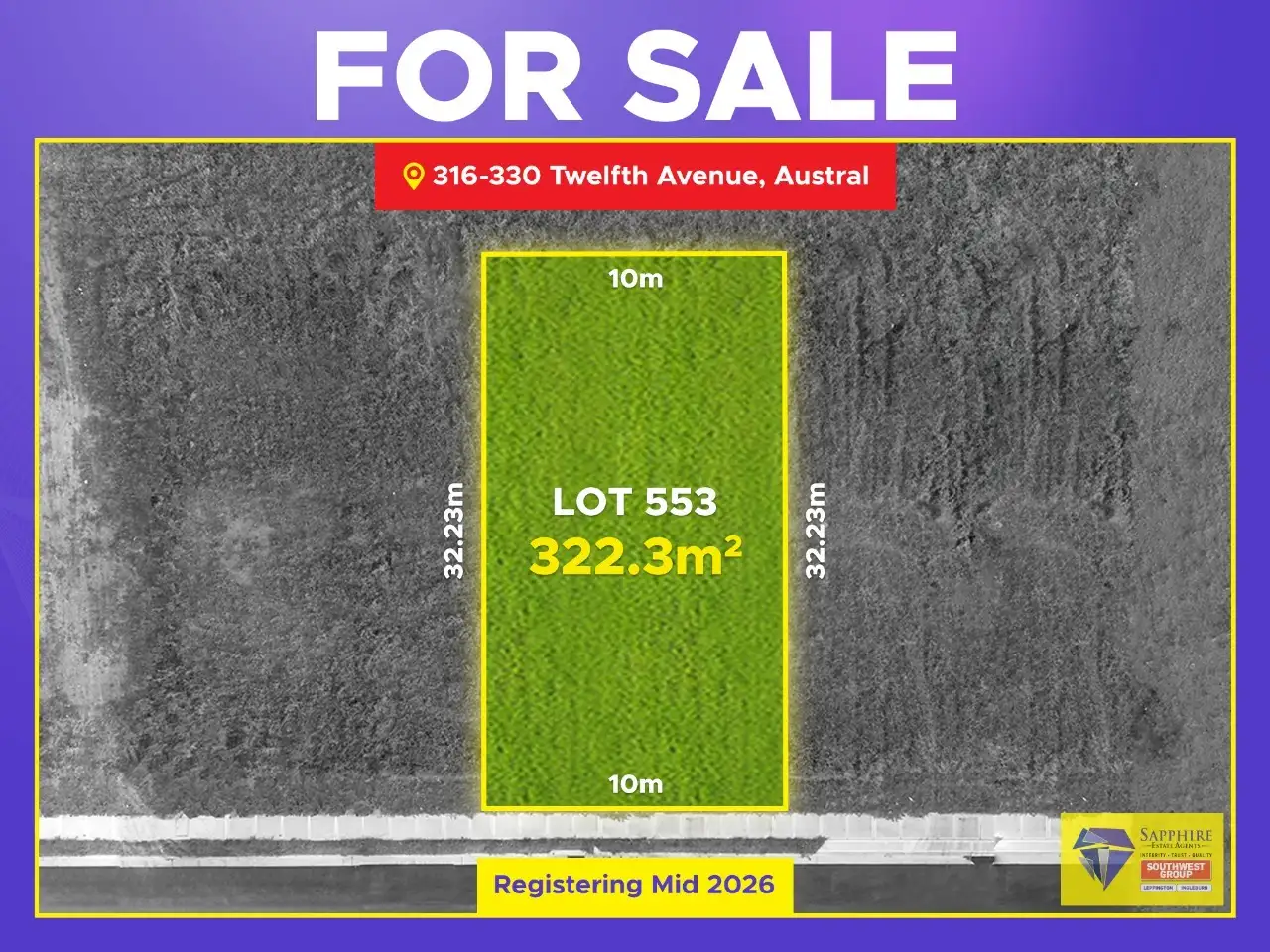 Main view of Homely land listing, LOT 553, 316-330 Twelfth Avenue, Austral NSW 2179