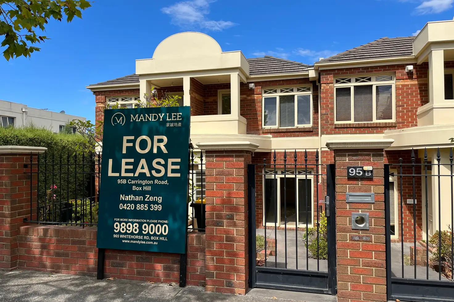 Main view of Homely townhouse listing, 95B Carrington Road, Box Hill VIC 3128