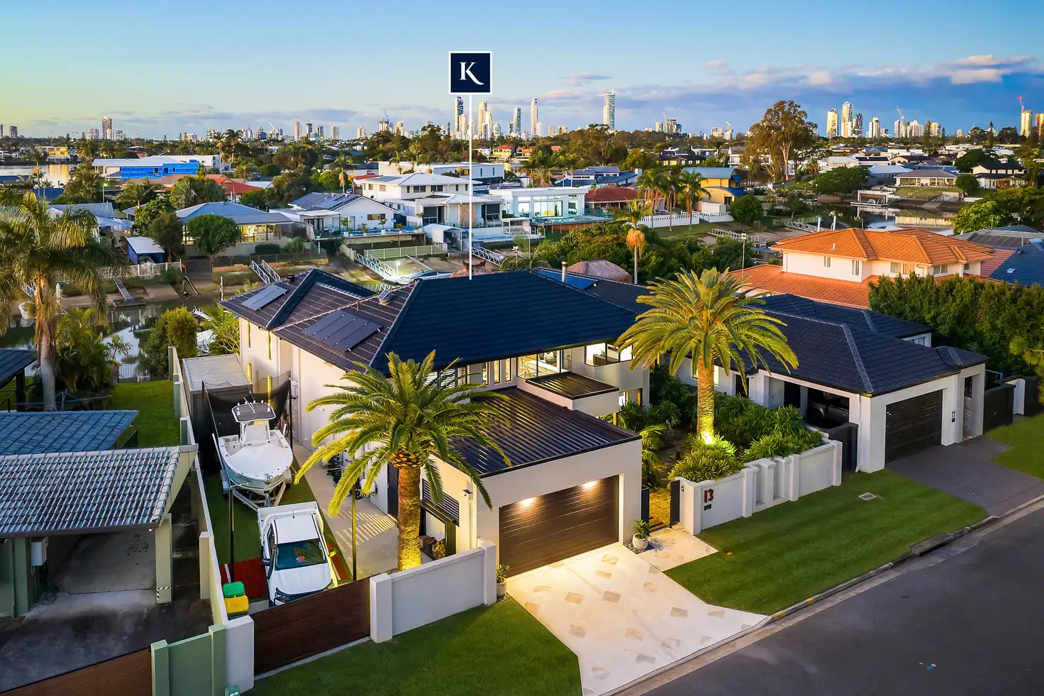Main view of Homely house listing, 13 Cypress Drive West, Broadbeach Waters QLD 4218