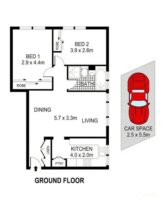 Third view of Homely apartment listing, 2/3 Barber Avenue, Eastlakes NSW 2018