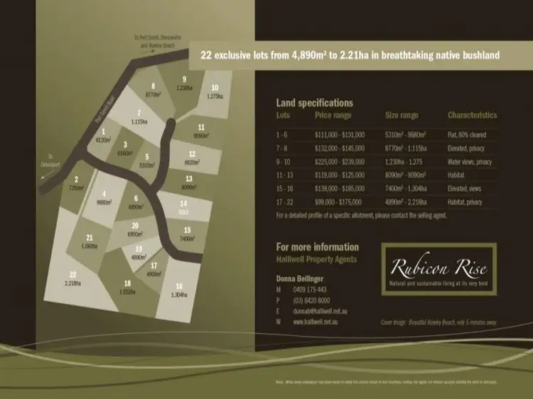 Fifth view of Homely land listing, LOT 1 Rubicon Rise, Northdown TAS 7307