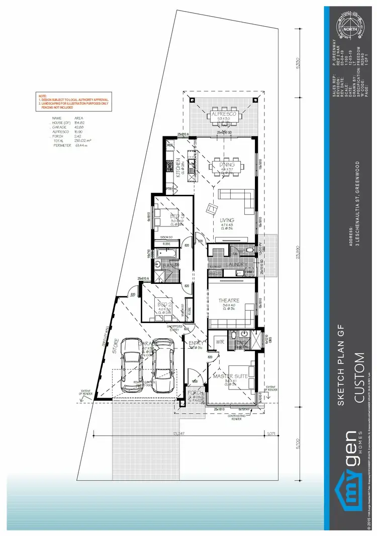 Third view of Homely land listing, LOT 1, 3 Leschenaultia Street, Greenwood WA 6024