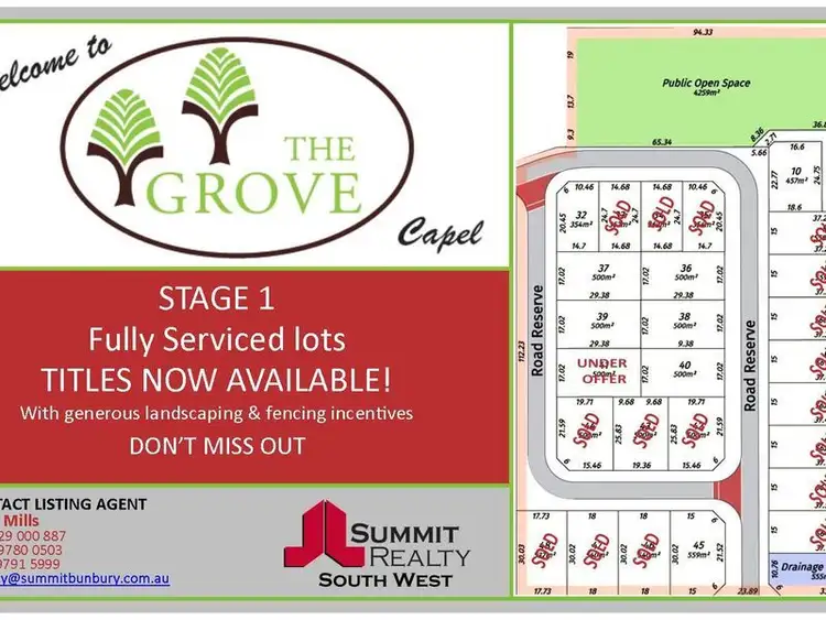 Main view of Homely land listing, Lot 41 The Grove Street, Capel WA 6271