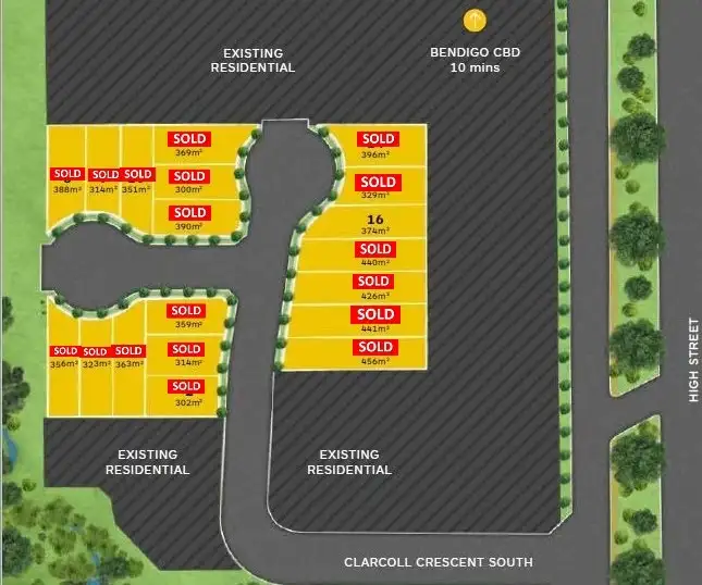 Main view of Homely land listing, LOT 16 Clarcoll Crescent South, Kangaroo Flat VIC 3555