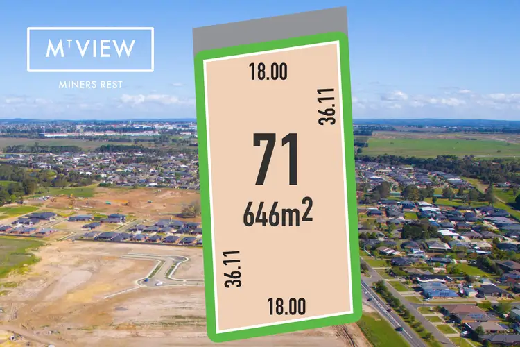 Main view of Homely land listing, LOT 71, 134 Stable Court, Miners Rest VIC 3352