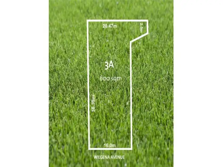 Main view of Homely land listing, 3A Wilgena Avenue, Myrtle Bank SA 5064
