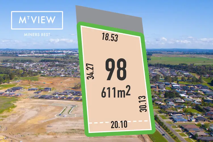Main view of Homely land listing, LOT 98, 134 Cummins Road Street, Miners Rest VIC 3352