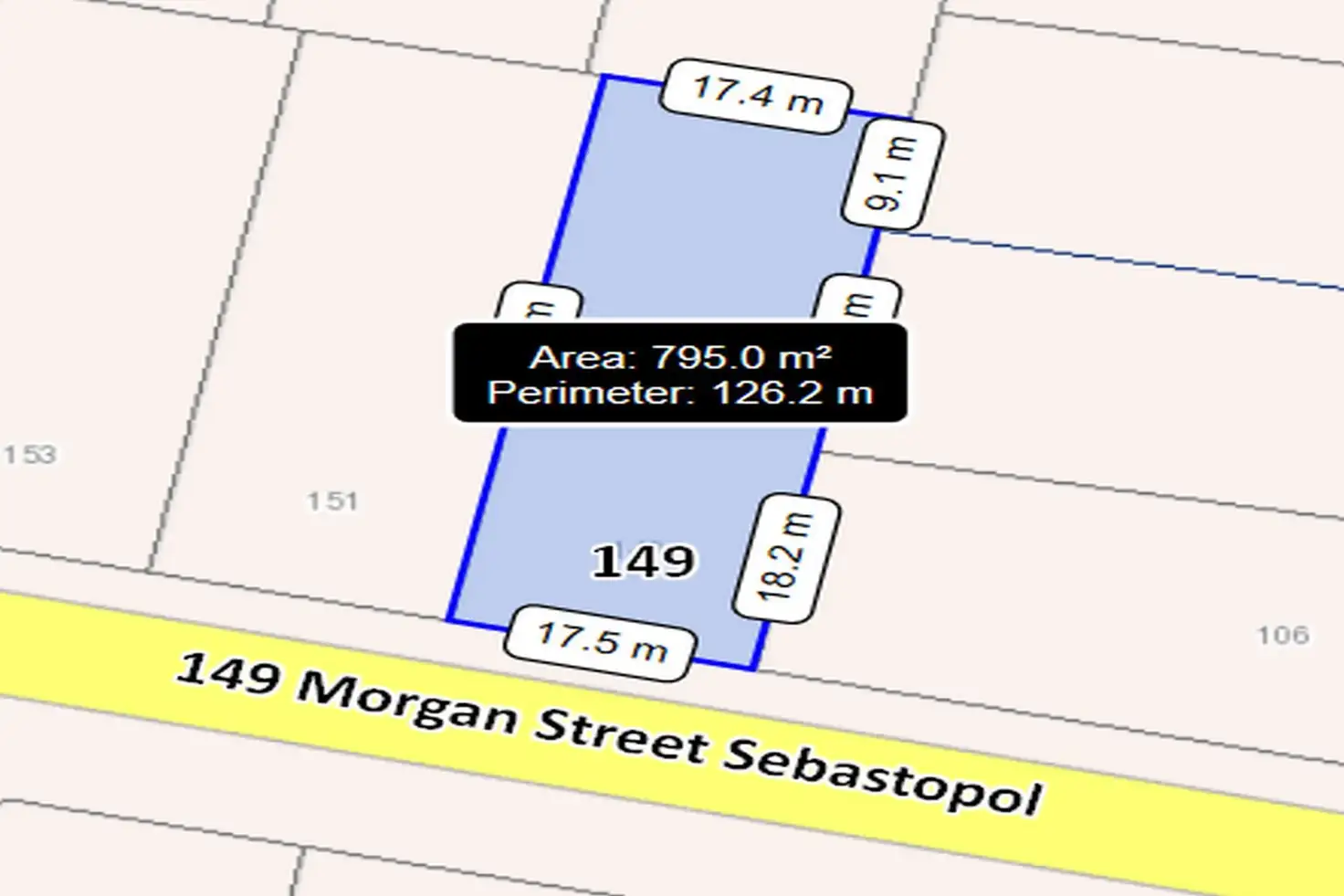 Main view of Homely land listing, 149 Morgan Street, Sebastopol VIC 3356