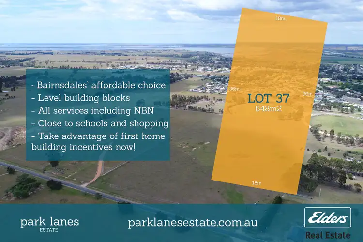 Main view of Homely land listing, LOT 37 Park Lanes Estate, Lucknow VIC 3875