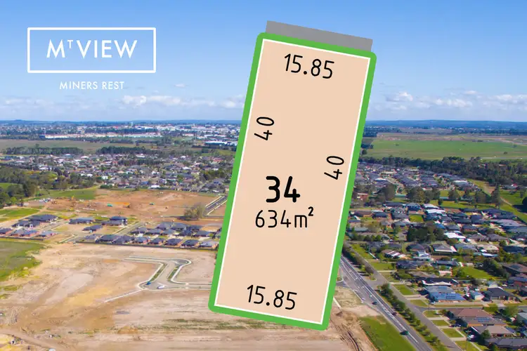 Main view of Homely land listing, LOT 34 Aquiver Terrace, Miners Rest VIC 3352