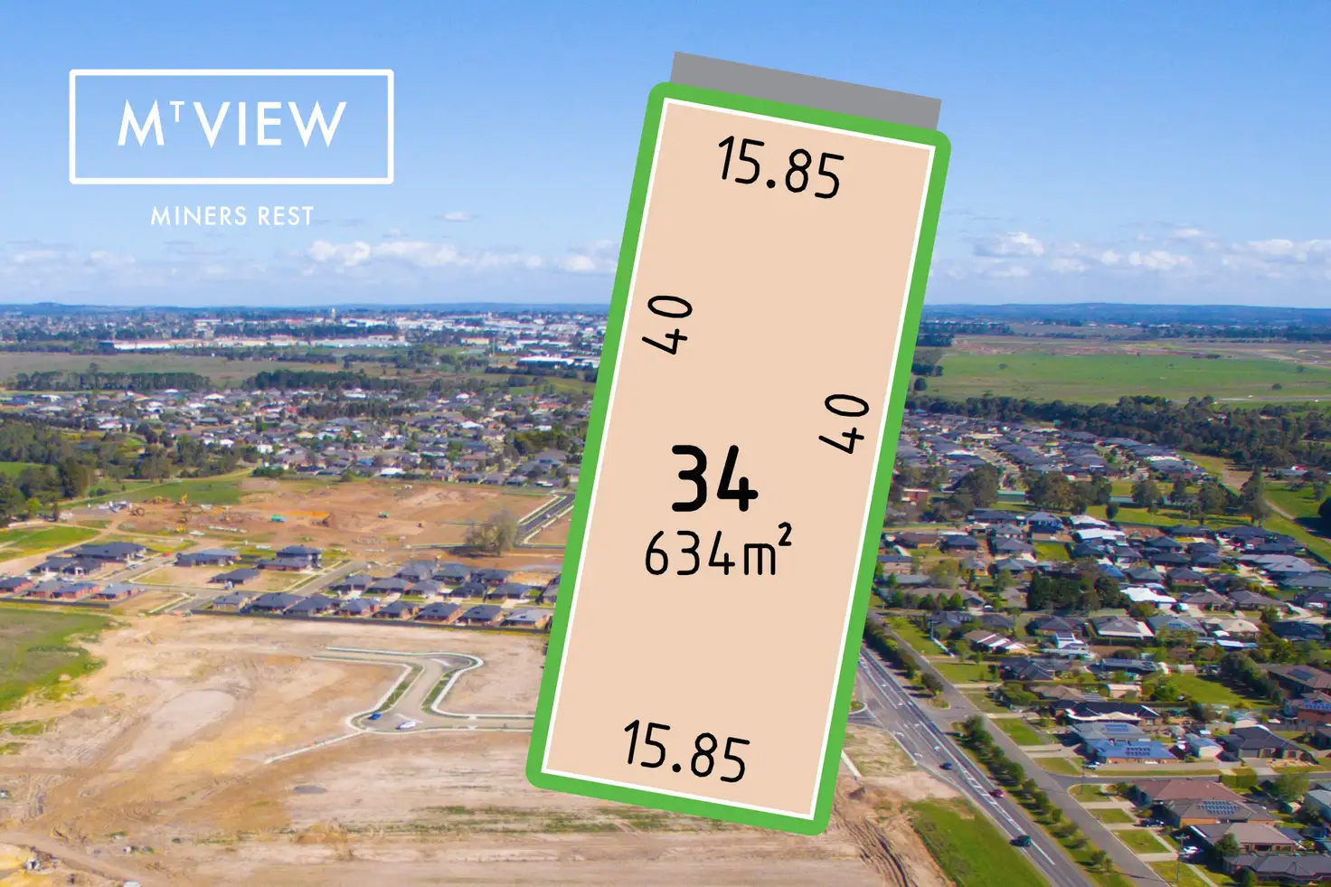 Main view of Homely land listing, LOT 34 Aquiver Terrace, Miners Rest VIC 3352