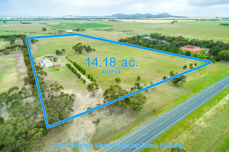 Main view of Homely land listing, 2410 Bacchus Marsh Road, Balliang VIC 3340