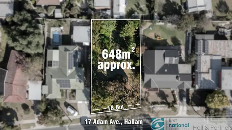 Main view of Homely land listing, 17 Adam Avenue, Hallam VIC 3803
