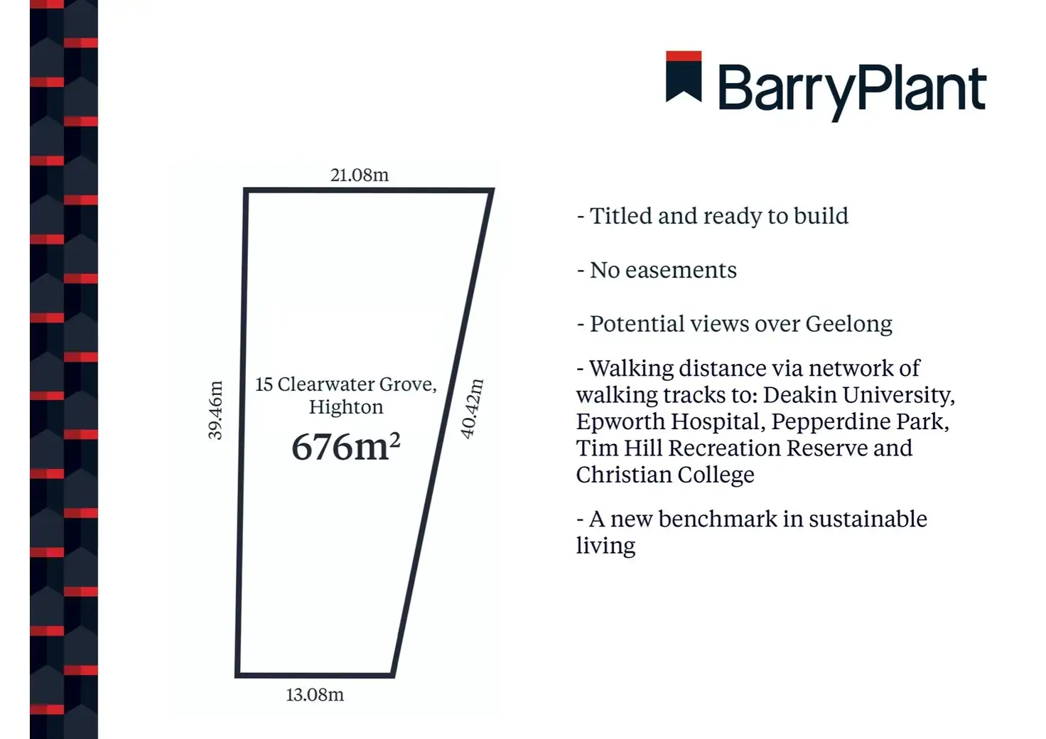 Main view of Homely land listing, 15 Clearwater Grove, Highton VIC 3216