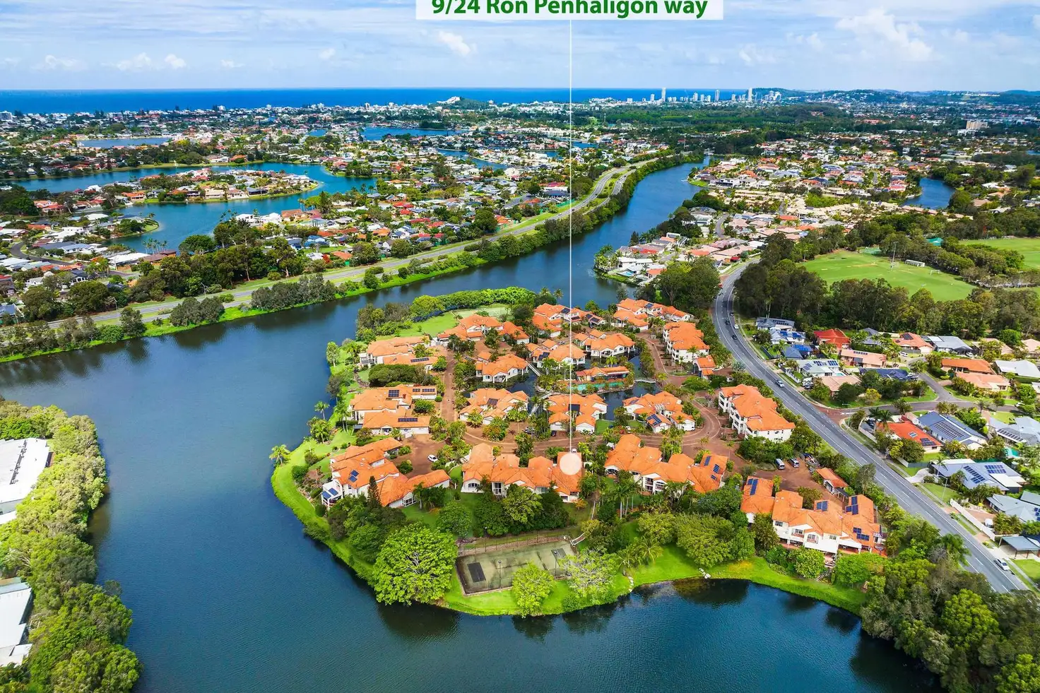 Main view of Homely villa listing, 9/24 Ron Penhaligon Way, Robina QLD 4226