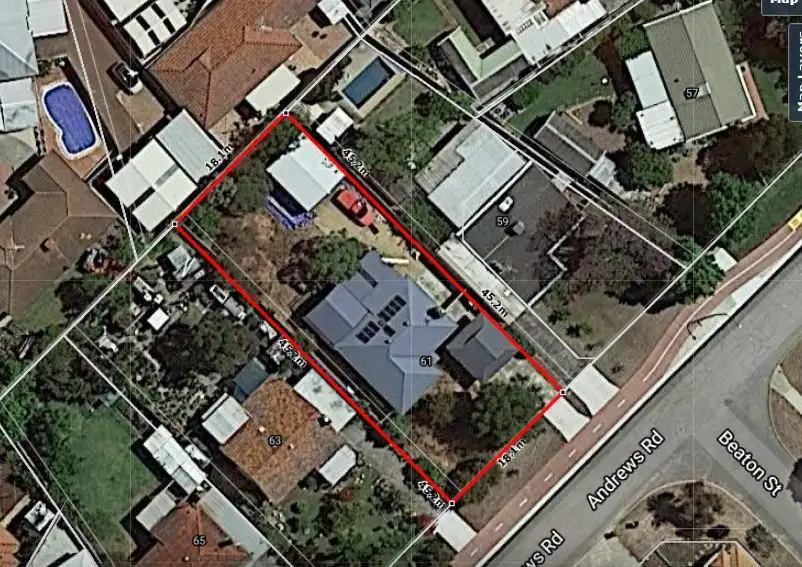 Main view of Homely house listing, 61 Andrews Road, Wilson WA 6107