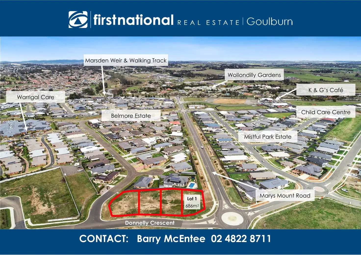 Main view of Homely land listing, 2 Donnelly Crescent, Goulburn NSW 2580