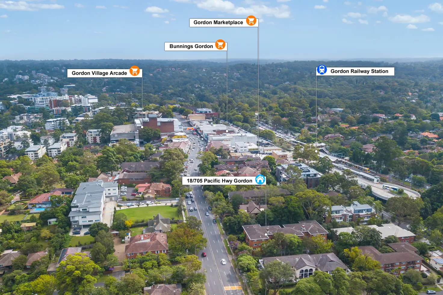 Main view of Homely apartment listing, 18/705 Pacific Highway, Gordon NSW 2072