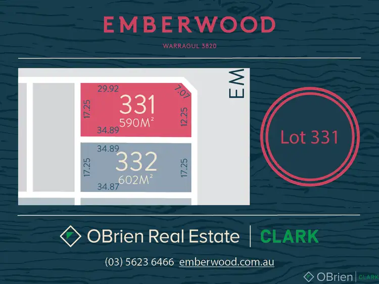 Main view of Homely land listing, LOT 331 Emberwood Road, Warragul VIC 3820