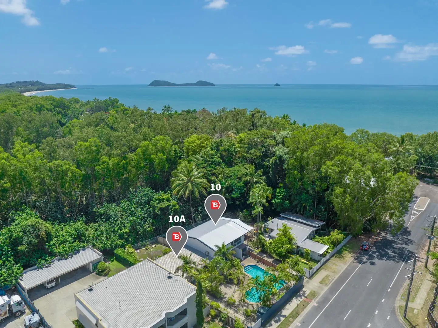 Main view of Homely semi-detached listing, 10 & 10a Clifton Road, Clifton Beach QLD 4879