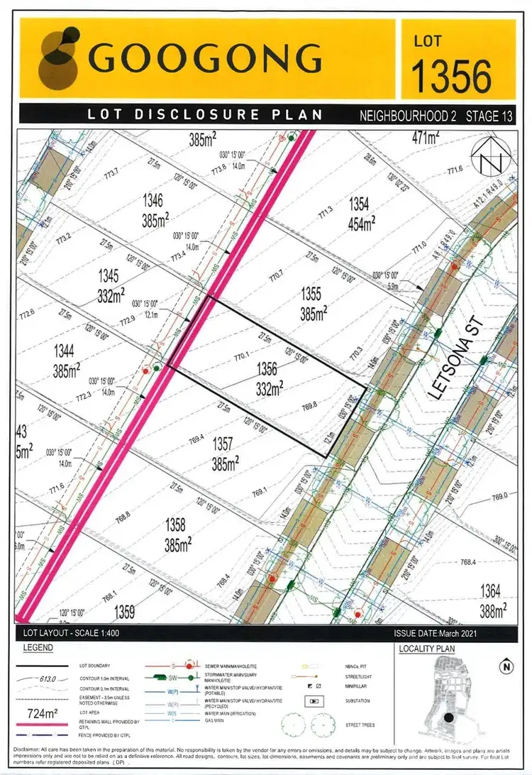LOT 1356 Letsona Street, Googong NSW 2620