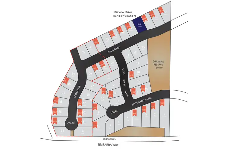 Main view of Homely land listing, 10 Cook Drive, Red Cliffs VIC 3496