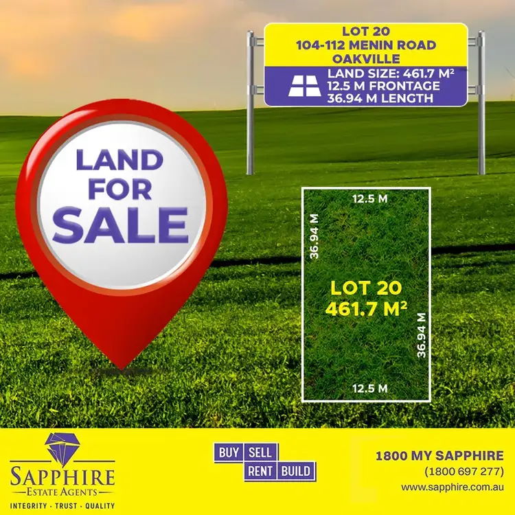 Main view of Homely land listing, LOT 20, 112 Menin Road, Box Hill NSW 2765