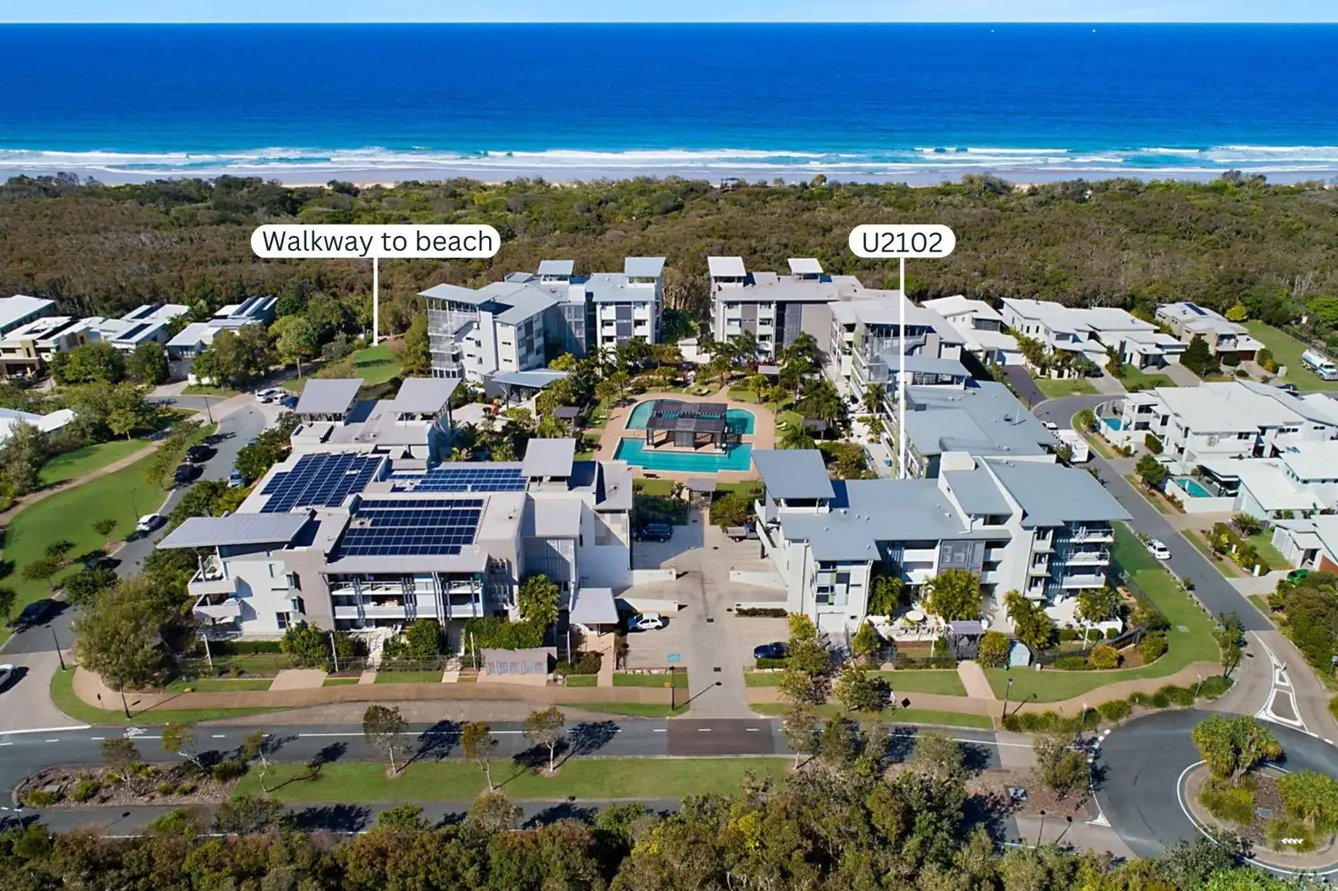 Main view of Homely unit listing, 2102/27 Boardwalk Boulevard, Mount Coolum QLD 4573