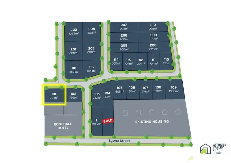 Third view of Homely land listing, LOT 101 Lyons Street, Rosedale VIC 3847
