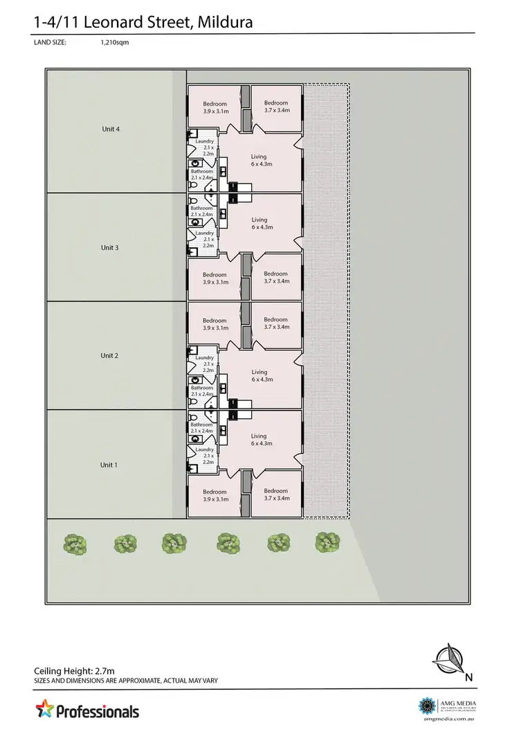 Sixth view of Homely block of units listing, 1-4/11 Leonard Street, Mildura VIC 3500