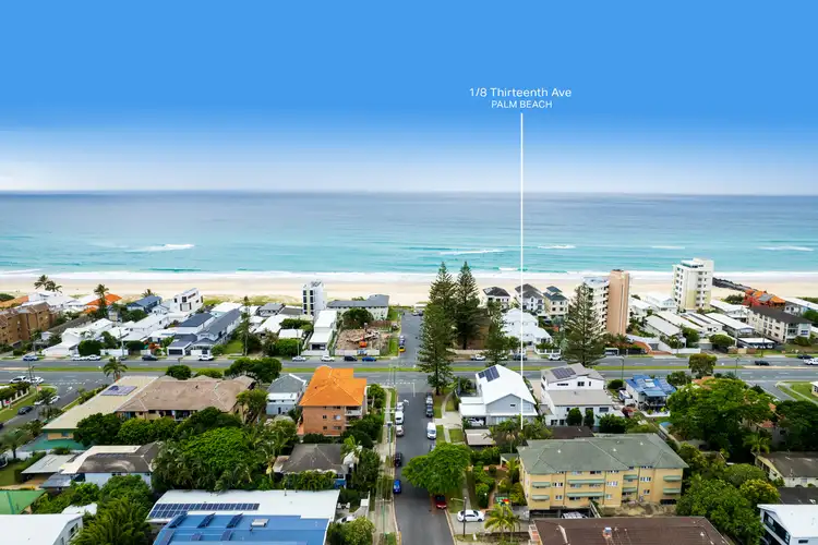 Main view of Homely semi-detached listing, 1/8 Thirteenth Avenue, Palm Beach QLD 4221